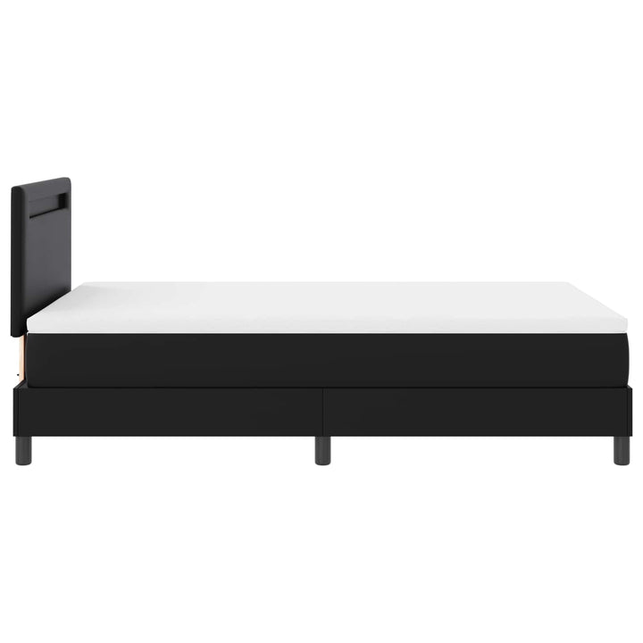 Box spring seng med madras Sort 120 x 200 cm Kunstlæder
