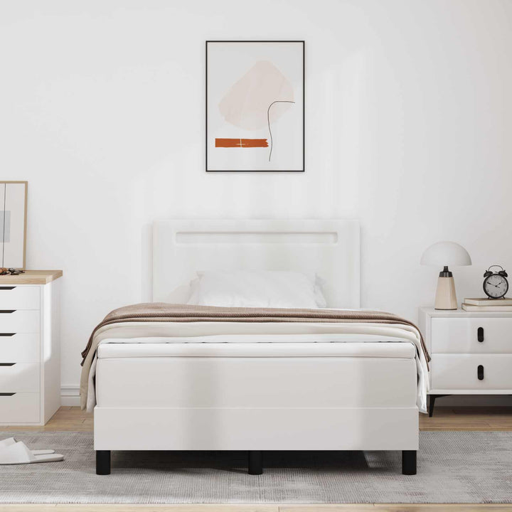 Box spring seng med madras Hvid 120 x 200 cm Kunstlæder