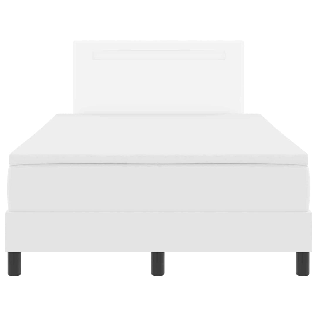 Box spring seng med madras Hvid 120 x 200 cm Kunstlæder