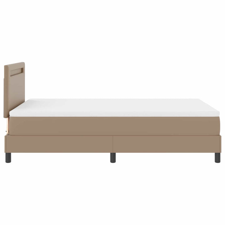 Box spring seng med madras Cappuccino 120 x 200 cm Kunstlæder