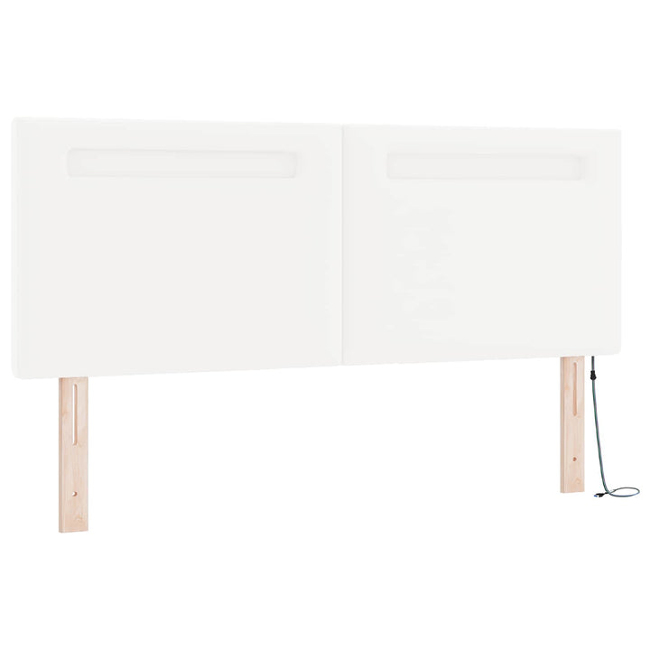 Box spring seng med madras Hvid 140 x 190 cm Kunstlæder