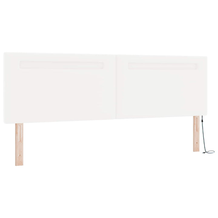Box spring seng med madras Hvid 180 x 200 cm Kunstlæder