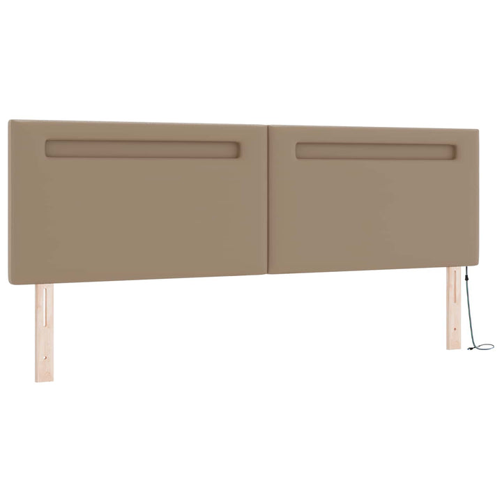 Box spring seng med madras Cappuccino 180 x 200 cm Kunstlæder