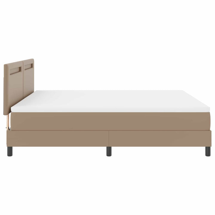 Box spring seng med madras Cappuccino 180 x 200 cm Kunstlæder
