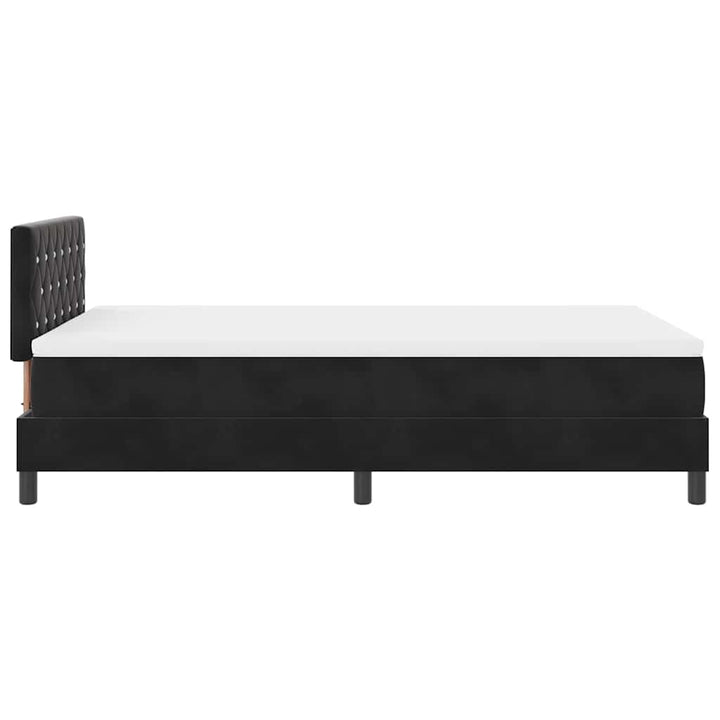 Box spring seng med madras Sort 120 x 190 cm Fløjl