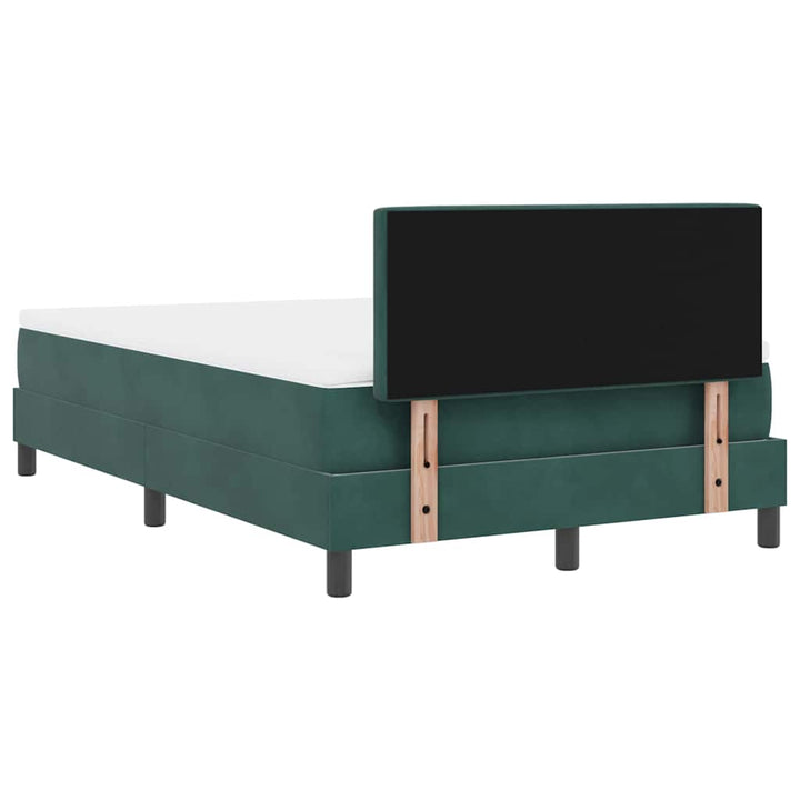 Box spring seng med madras Mørkegrøn 120 x 190 cm Fløjl