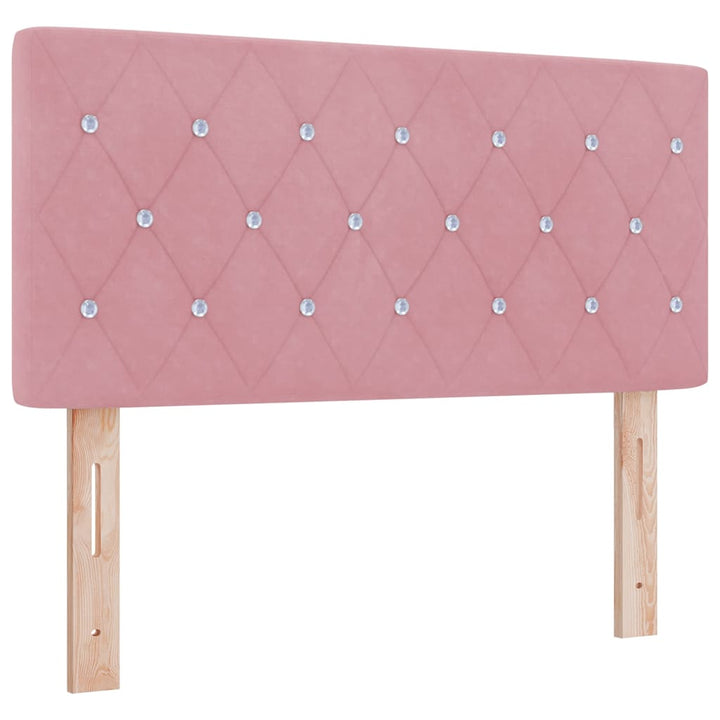 Box spring seng med madras Lyserød 120 x 200 cm Fløjl