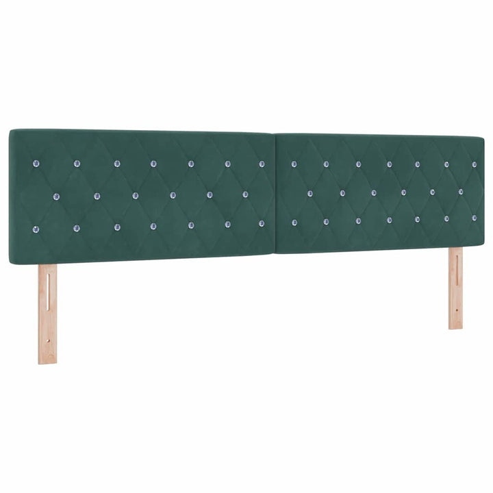 Box spring seng med madras Mørkegrøn 180 x 200 cm Fløjl