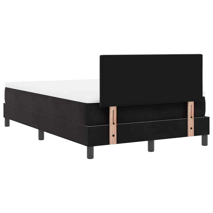 Box spring seng med madras Sort 120 x 190 cm Fløjl