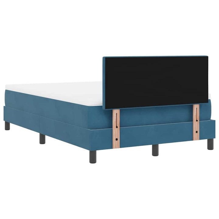 Box spring seng med hovedgærde Mørk blå 120 x 200 cm Fløjl