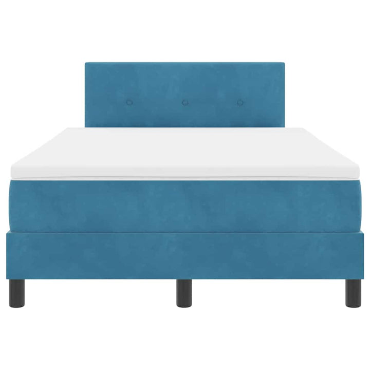 Box spring seng med hovedgærde Mørk blå 120 x 200 cm Fløjl
