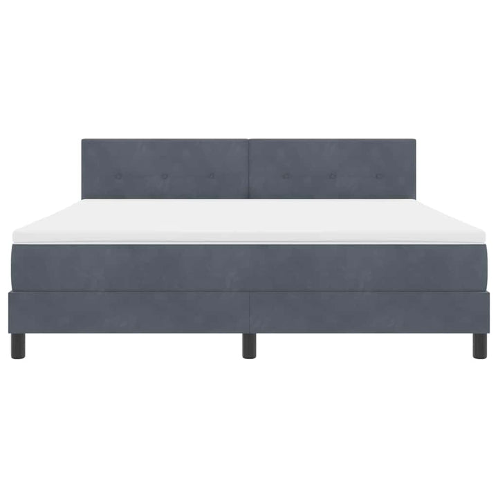 Box spring seng med madras Mørkegrå 180 x 200 cm Fløjl