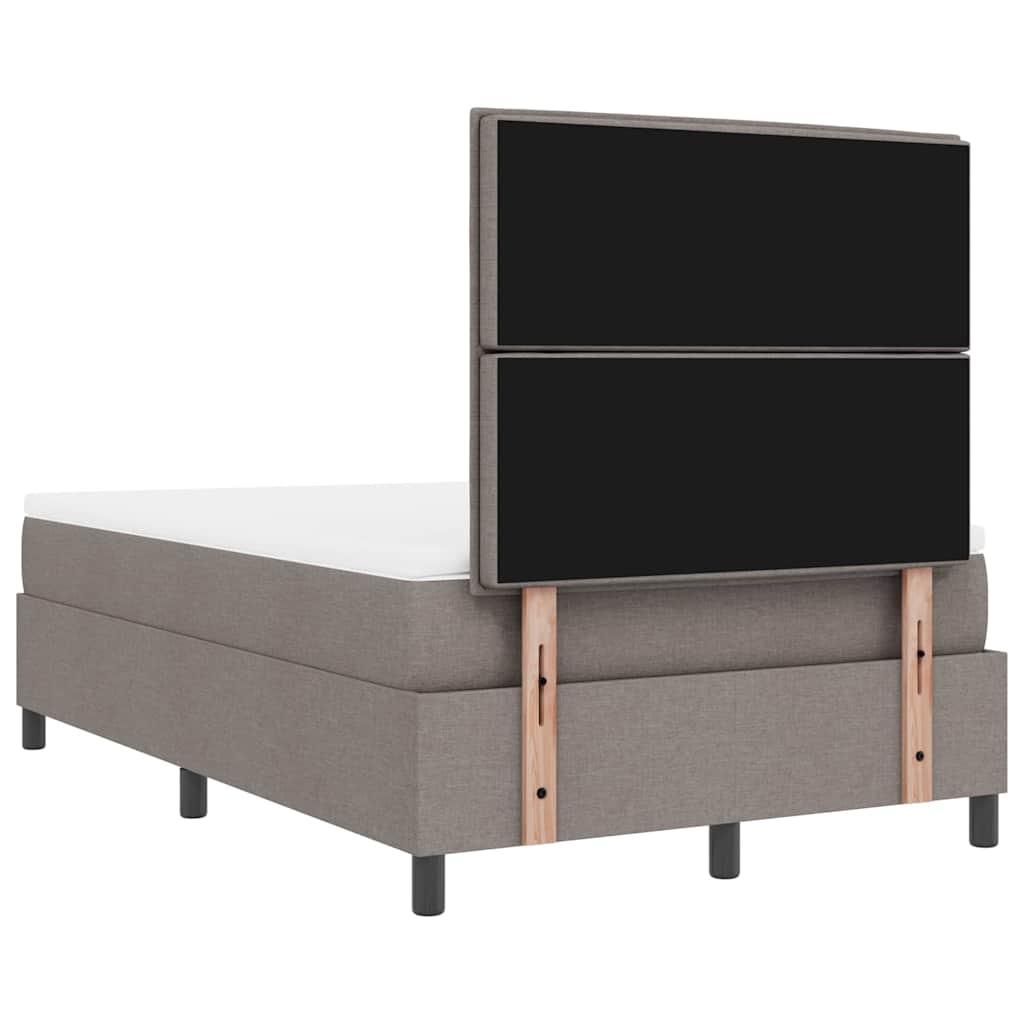 Box spring seng med madras Gråbrun 120 x 190 cm Stof
