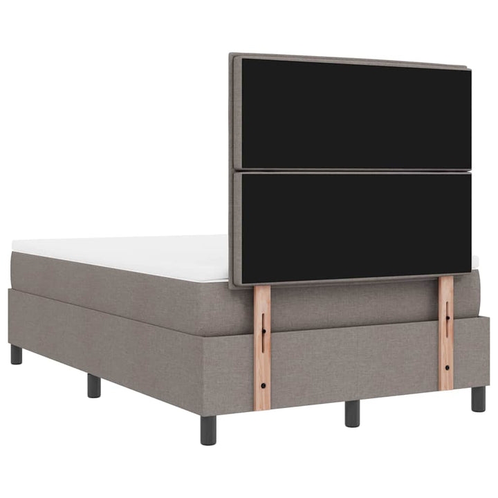 Box spring seng med madras Gråbrun 120 x 190 cm Stof