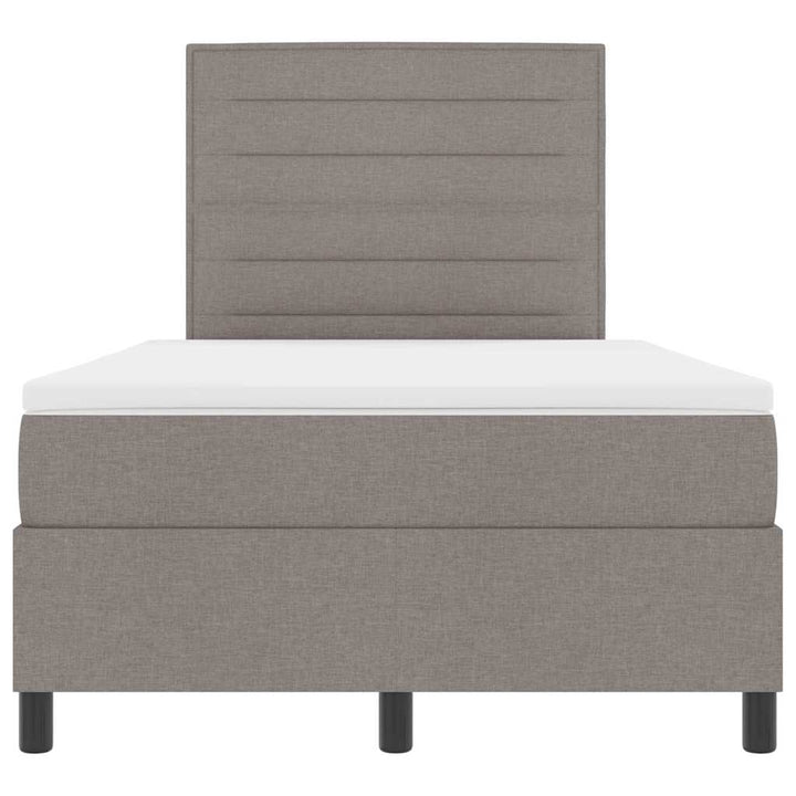 Box spring seng med madras Gråbrun 120 x 190 cm Stof