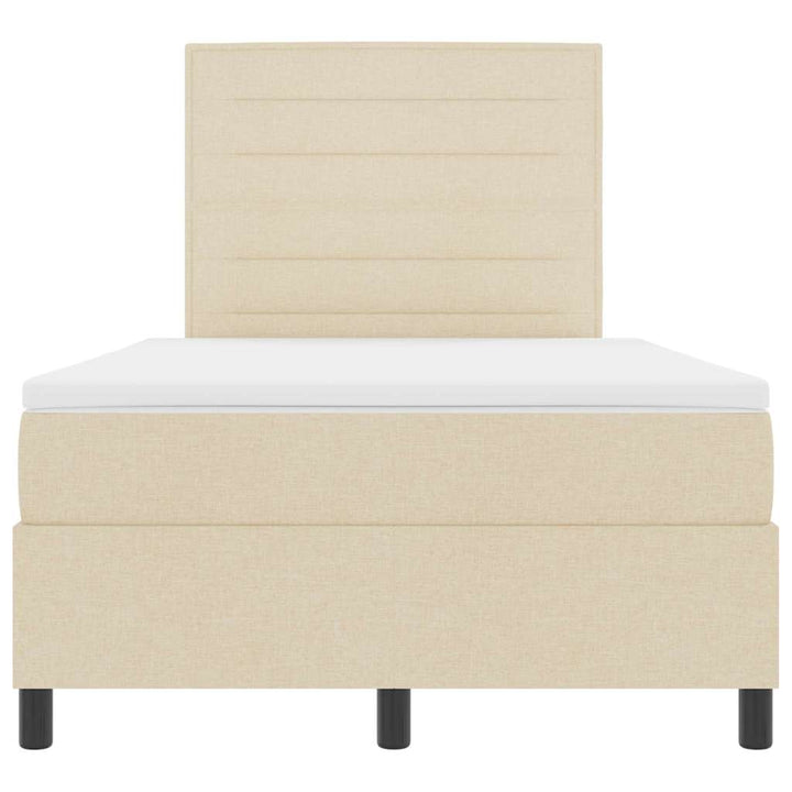 Box spring seng med madras Creme 120 x 190 cm Stof