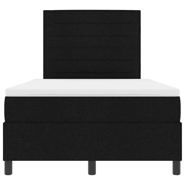 Box spring seng med madras Sort 120 x 200 cm Stof