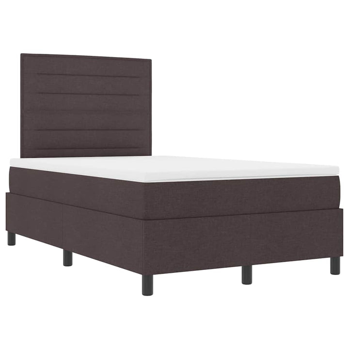 Box spring seng med madras Mørk Brun 120 x 200 cm Stof