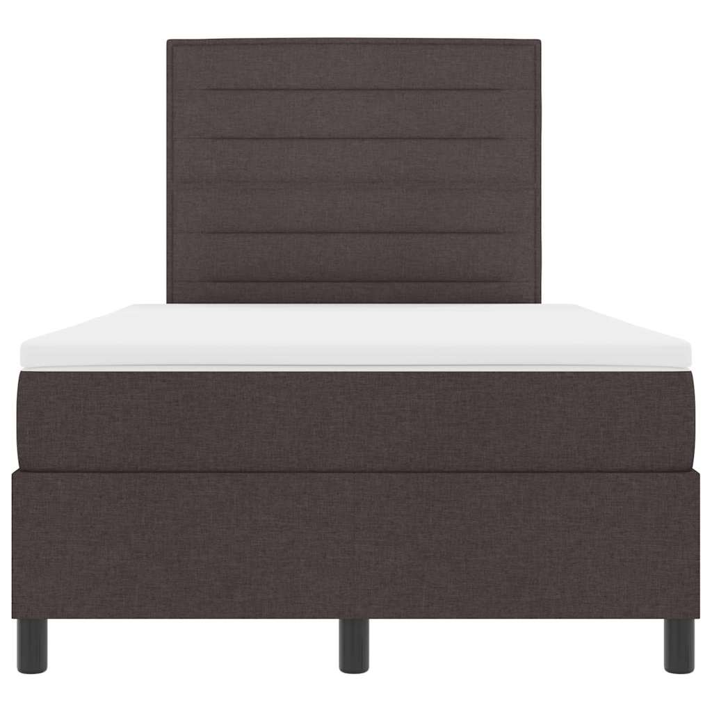 Box spring seng med madras Mørk Brun 120 x 200 cm Stof