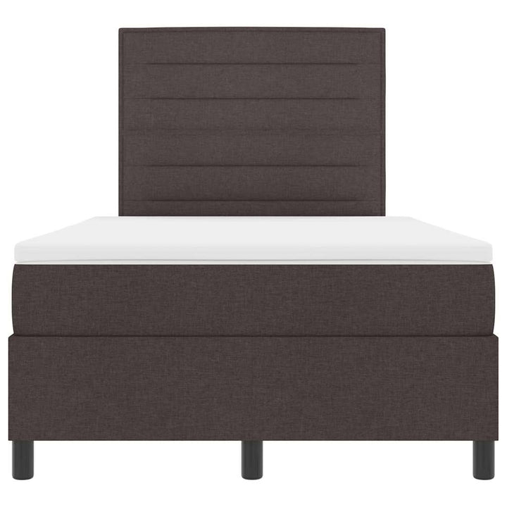 Box spring seng med madras Mørk Brun 120 x 200 cm Stof