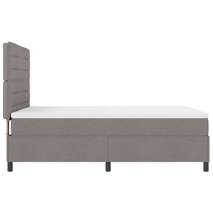 Box spring seng med madras Gråbrun 140 x 190 cm Stof