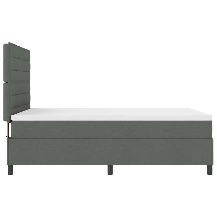 Box spring seng med madras Mørkegrå 140 x 200 cm Stof