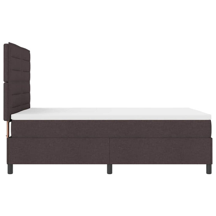 Box spring seng med madras Mørk Brun 140 x 200 cm Stof