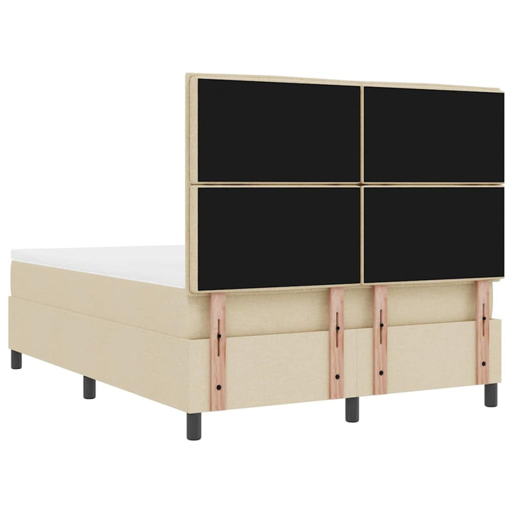 Box spring seng med madras Creme 160 x 200 cm Stof