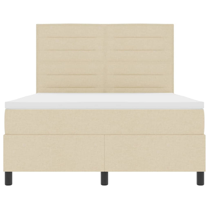 Box spring seng med madras Creme 160 x 200 cm Stof