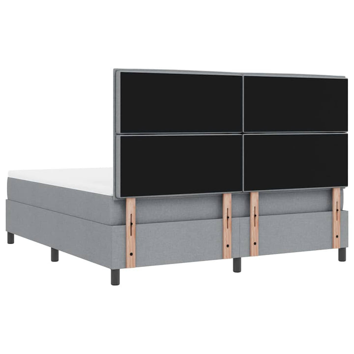 Box spring seng med madras Lysegrå 180 x 200 cm Stof