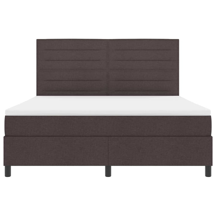 Box spring seng med madras Mørk Brun 180 x 200 cm Stof
