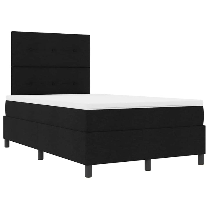 Box spring seng med hovedgærde Sort 120 x 190 cm Stof