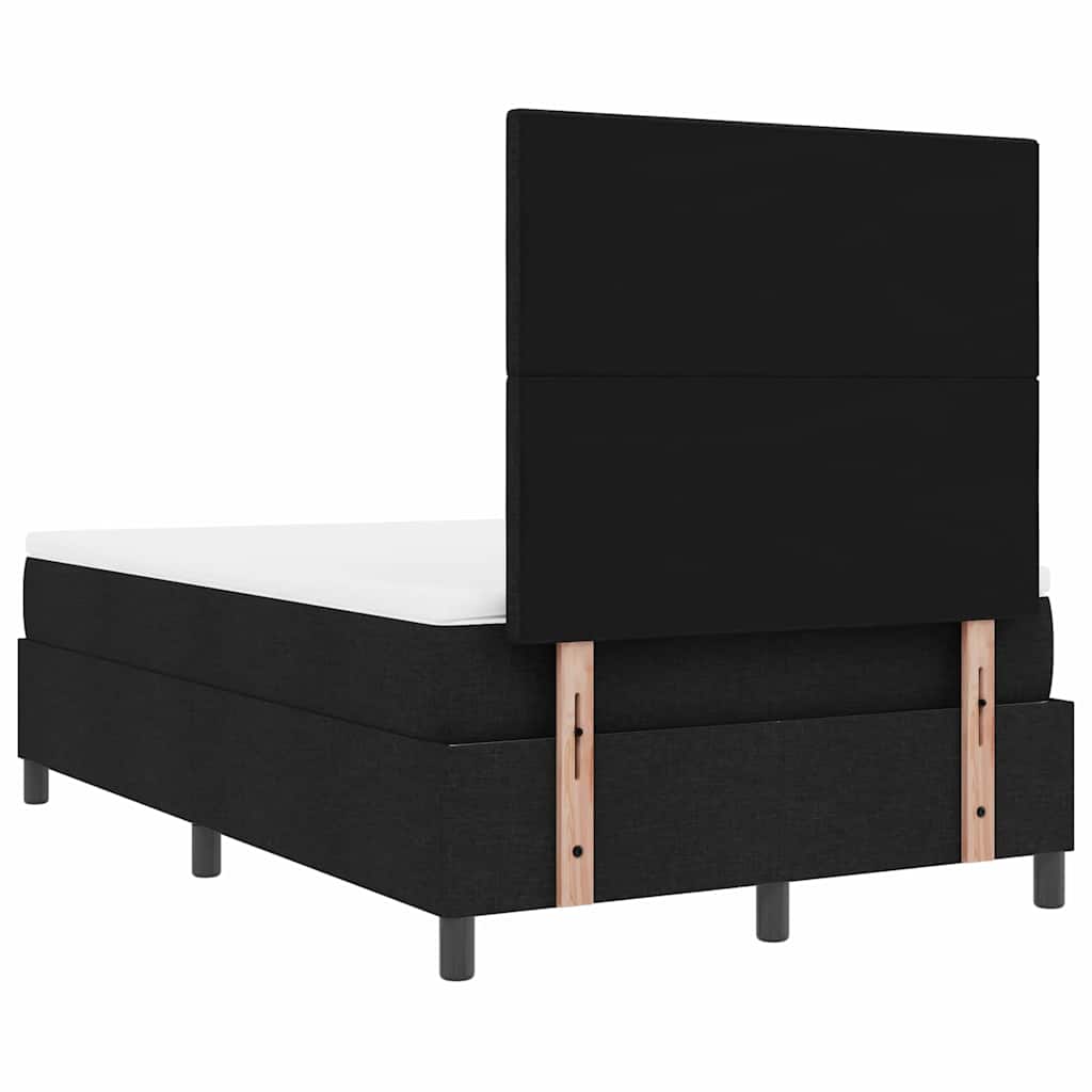 Box spring seng med hovedgærde Sort 120 x 190 cm Stof