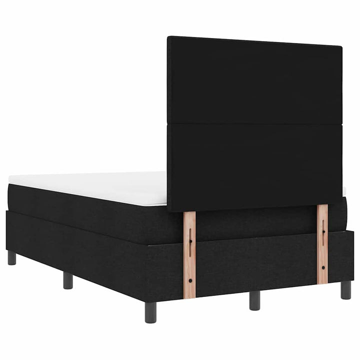 Box spring seng med hovedgærde Sort 120 x 190 cm Stof