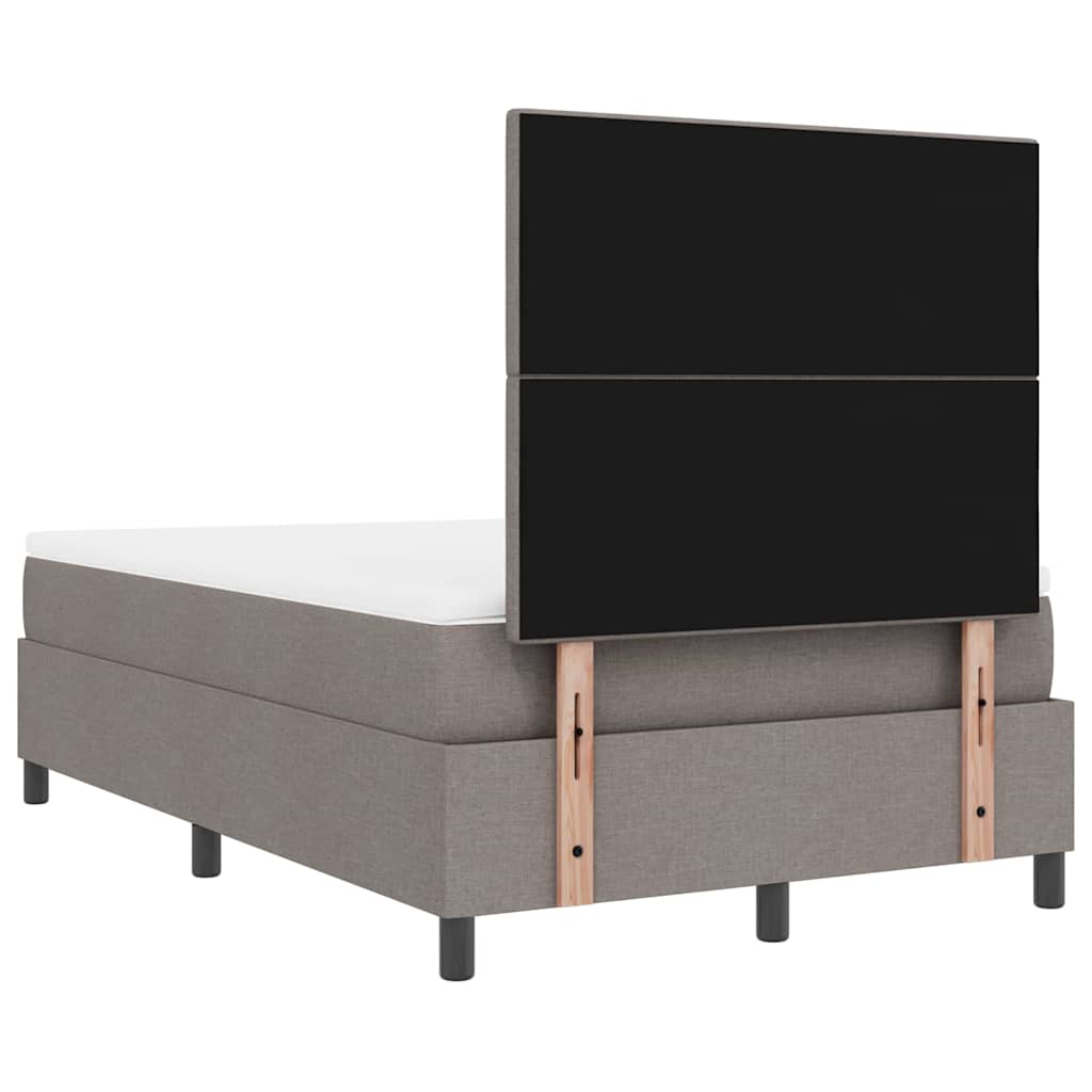 Box spring seng med madras Gråbrun 120 x 190 cm Stof