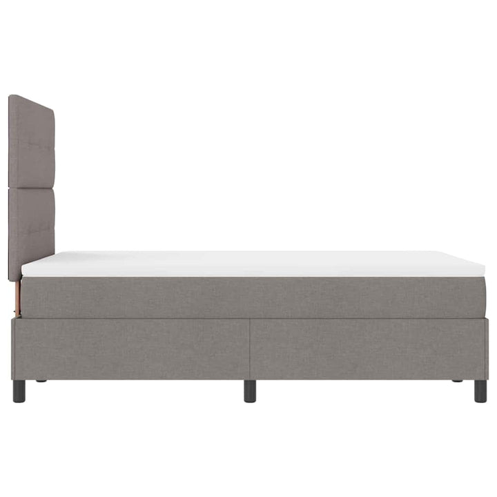 Box spring seng med madras Gråbrun 120 x 190 cm Stof