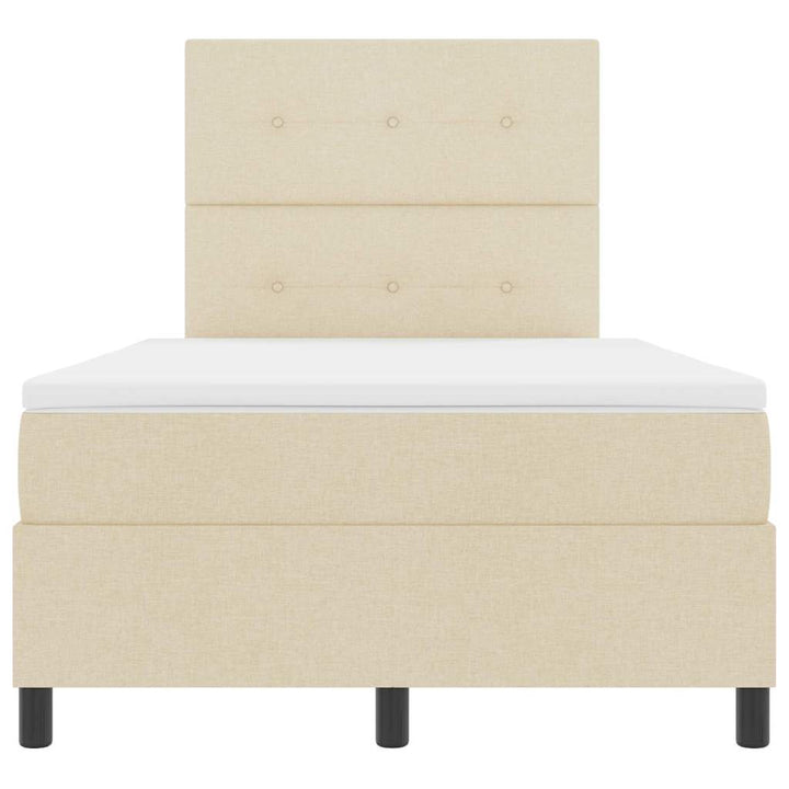 Box spring seng med madras Creme 120 x 190 cm Stof