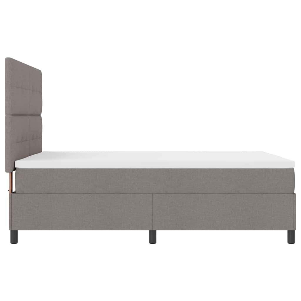 Box spring seng med madras Gråbrun 140 x 190 cm Stof