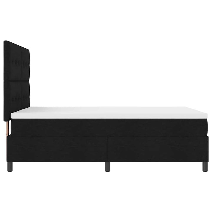 Box spring seng med madras Sort 140 x 200 cm Stof