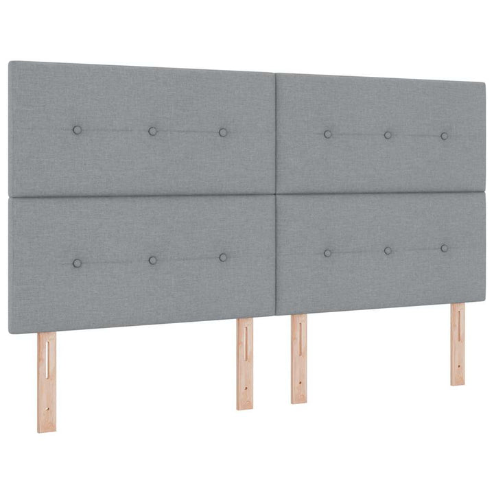 Box spring seng med madras Lysegrå 180 x 200 cm Stof