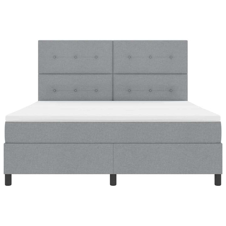 Box spring seng med madras Lysegrå 180 x 200 cm Stof