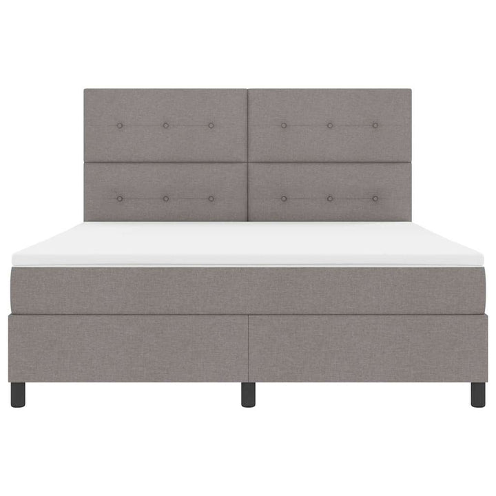 Box spring seng med madras Gråbrun 180 x 200 cm Stof