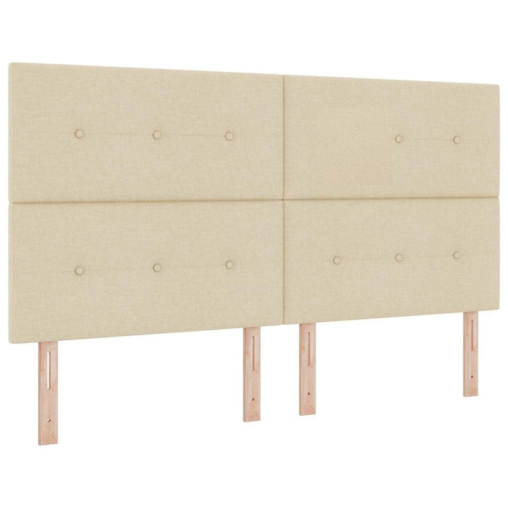 Box spring seng med madras Creme 180 x 200 cm Stof