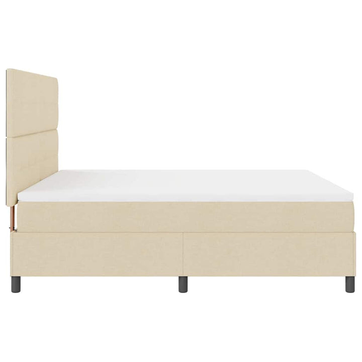 Box spring seng med madras Creme 180 x 200 cm Stof