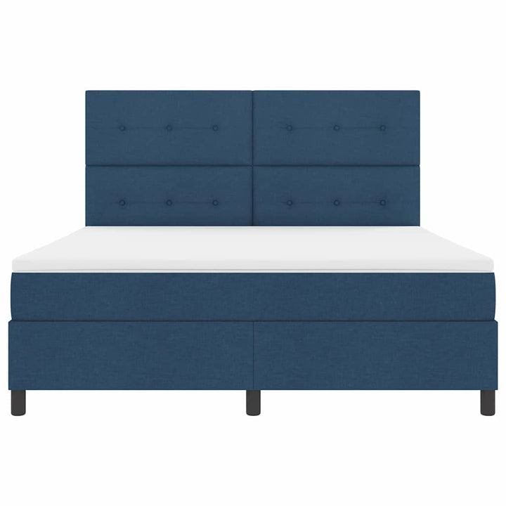 Box spring seng med hovedgærde Blå 180 x 200 cm Stof