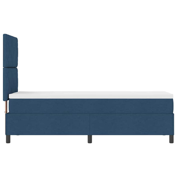 Box spring seng med hovedgærde Blå 80 x 200 cm Stof