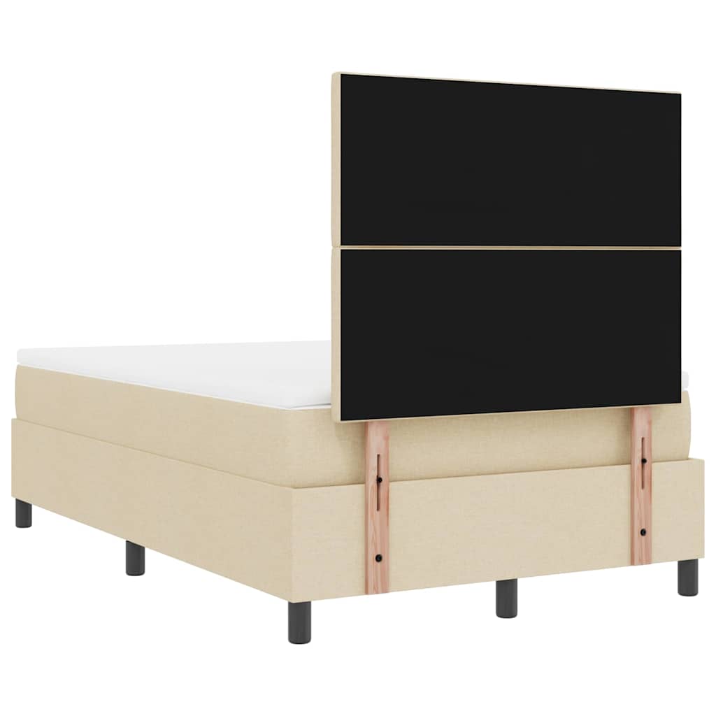 Box spring seng med madras Creme 120 x 190 cm Stof