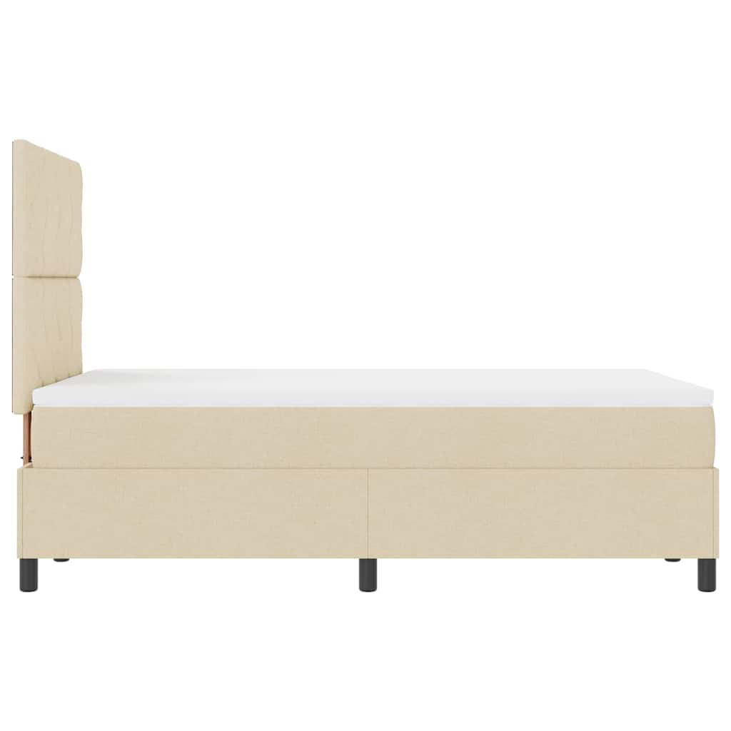 Box spring seng med madras Creme 120 x 190 cm Stof