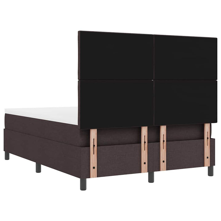 Box spring seng med hovedgærde Mørk Brun 140 x 200 cm Stof