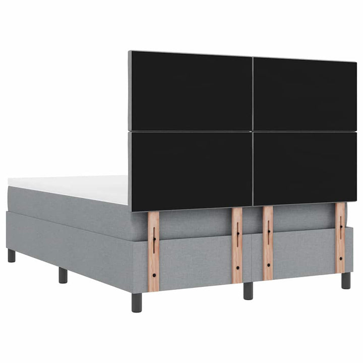 Box spring seng med madras Lysegrå 160 x 200 cm Stof